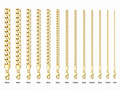 14KT Gold Anklet Solid Curb 3mm