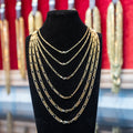 14KT Gold Chain Hollow Figaro Plain 5.5mm