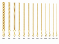 14KT Gold Chain Hollow Flat Franco 2mm