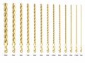 14KT Gold Bracelet Solid Diamond Cut Rope 2mm