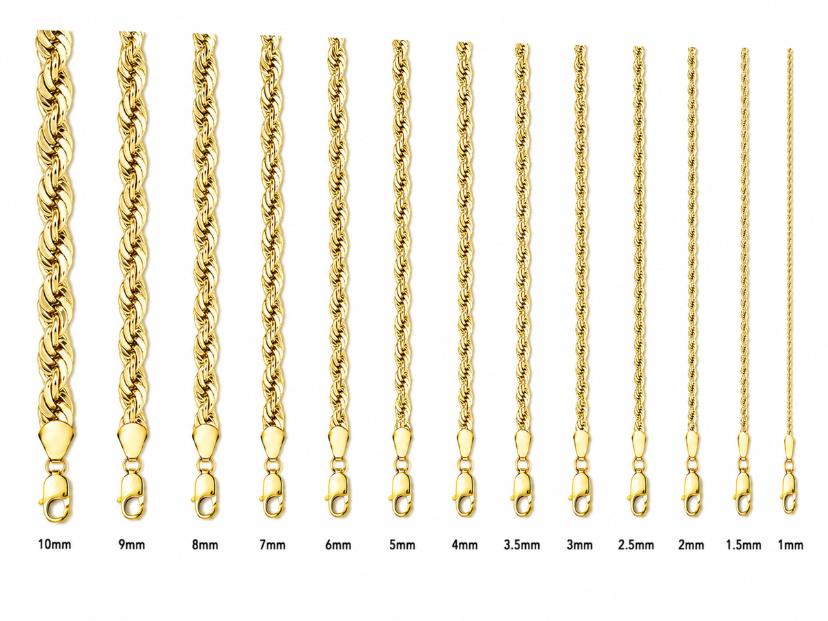14KT Gold Bracelet Solid Diamond Cut Rope 2mm