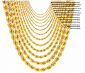 14KT Gold Chain Hollow Cashmere Diamond Cut Rope 2.5mm