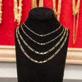 14KT Gold Chain Solid Figaro Mariner 4.5mm