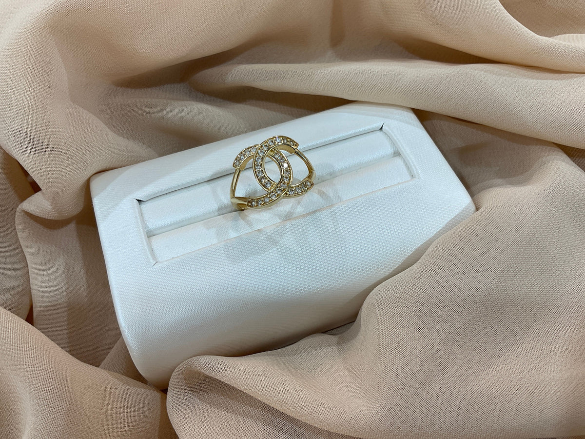 14k Gold Channel W/CZ #7