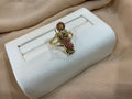 14k Gold St.Jude w/pink CZ #7.5