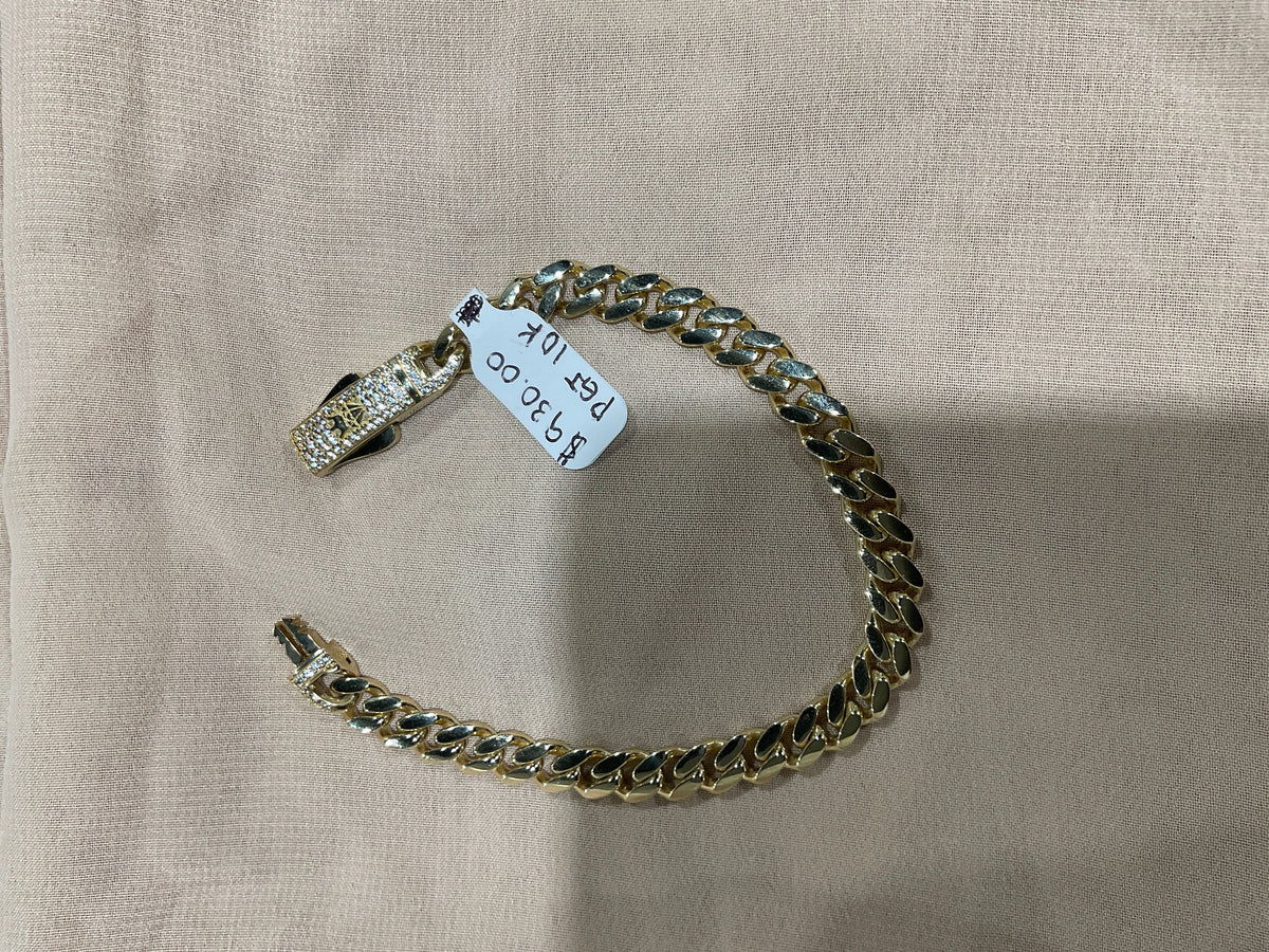 10K  Monaco 6.8mm 7.5in Bracelet