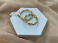 10k Gold .7in Twisted Greek Key Hoop Earrings