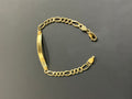 10k Figaro ID 5mm Bracelet 8"