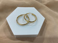 14k Gold 1” Tube Hoop Earrings