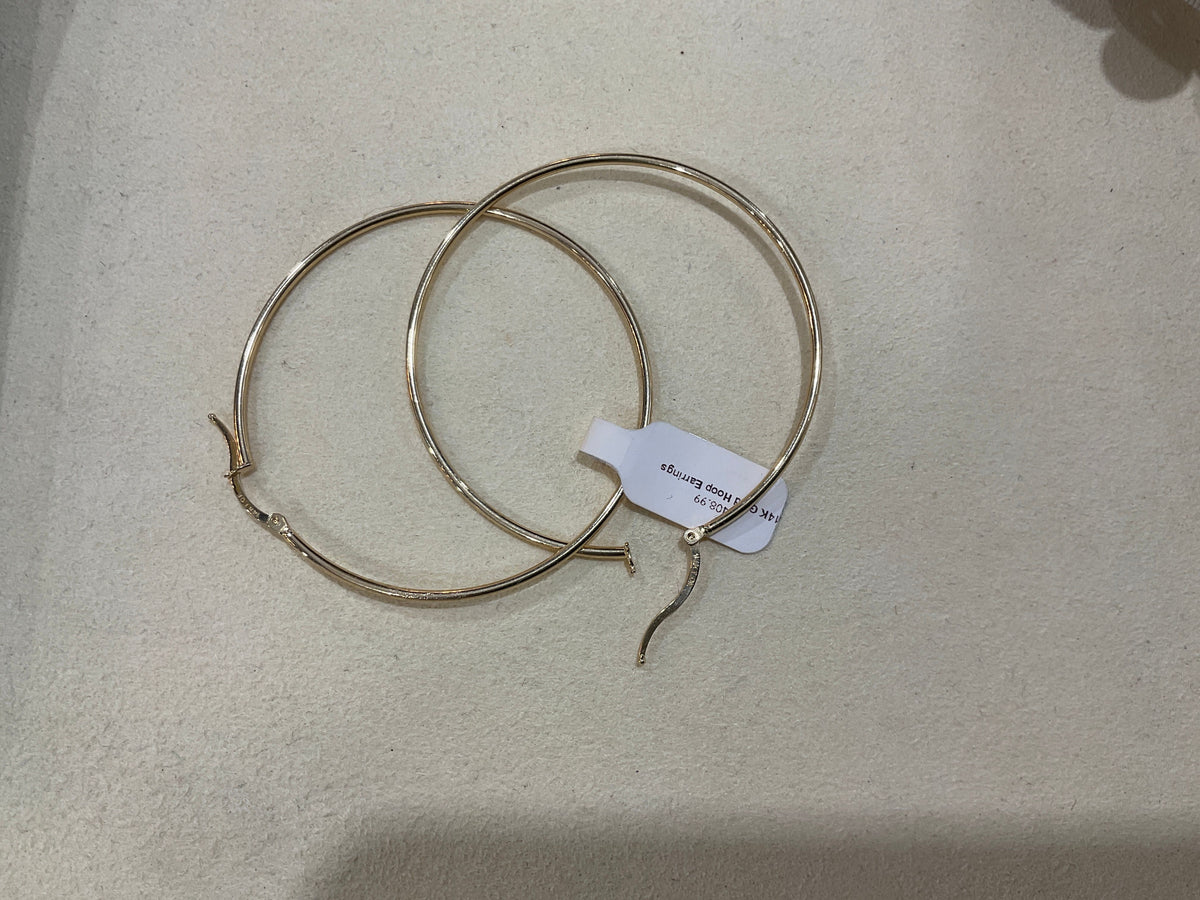 14k Gold 2in Classic Hoop