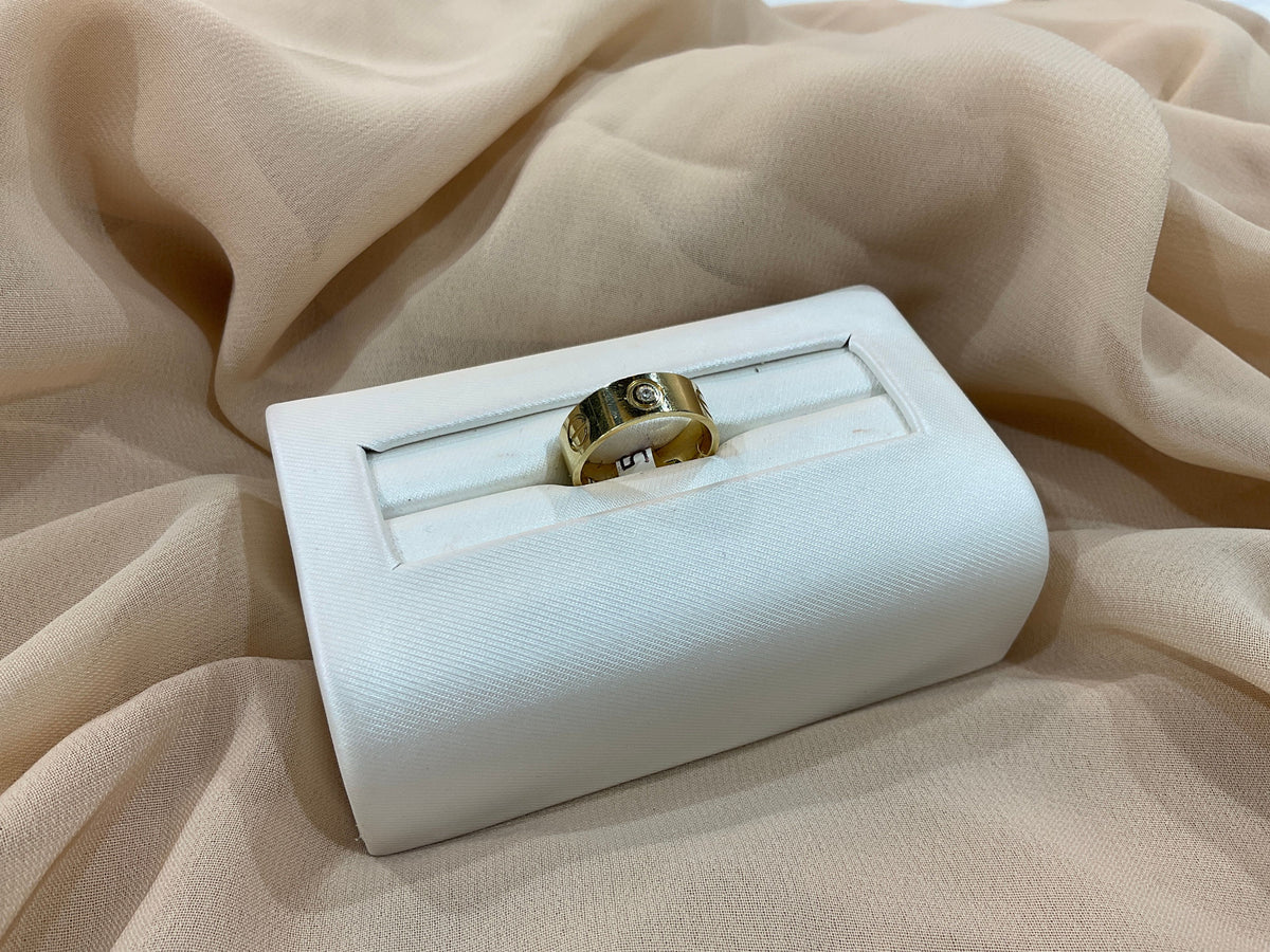 14k Cartier w/3 CZ Diamonds Ring #5