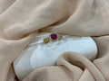 14k Gold CZ Ruby Promise Ring