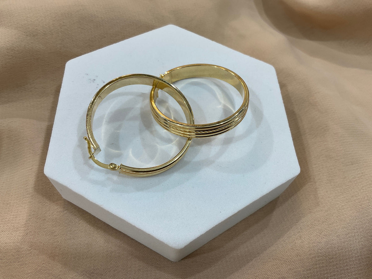 14k Gold 1in MultiWire Hoop Earrings