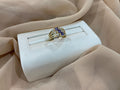 14k Gold CZ Tanzanit with White Diamods Ring