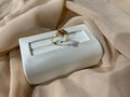 14k Gold Orange Heart Stone Ring