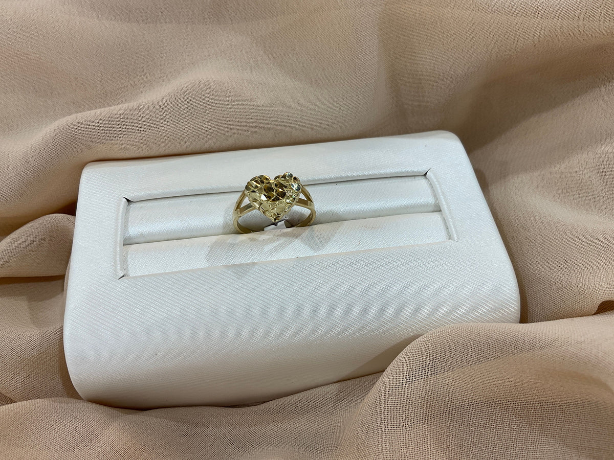 10k Gold Nugget Heart