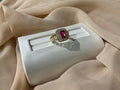 14k Gold Emerald Cut Ruby Ring