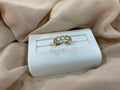 14K Gold Curb Round Cut CZ Diamond Ring