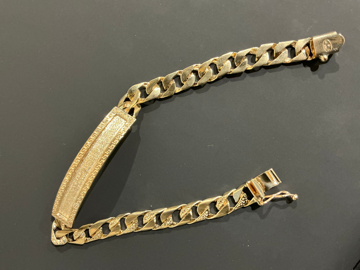 14k Cuban ID Link 8.5” Bracelet