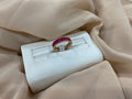 14k Gold CZ Ruby Emerald Cut