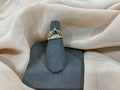 14k Gold Green Tear Drop CZ 15 Ring