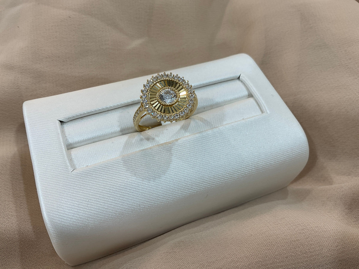 14k Gold Round CZ #8