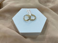 14k Gold .3in Diamond C Hoop Earrings