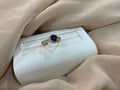 14k Gold Round Royal Blue Ring