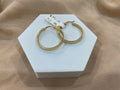 14k Gold .6in Mesh Style Hoop Earrings