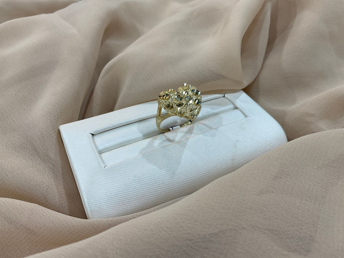 10k Gold Heart Nuggt Ring