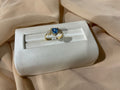14k Gold Light Blue Heart Stone Ring
