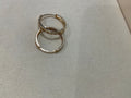 14K Gold Med-CZ Hoops