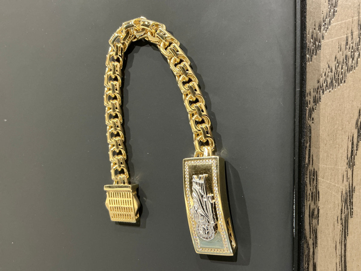 14k San Judas Puffy Chino 8” Bracelet
