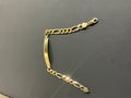 10K Figaro ID 6mm Bracelet 8”