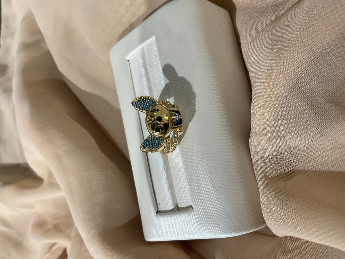 14k Gold Stitch Ring #6.5