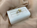 10k Gold White Rose w/CZ Ring #8