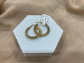 10k Gold .3in Flat Greek Hoop Earrings