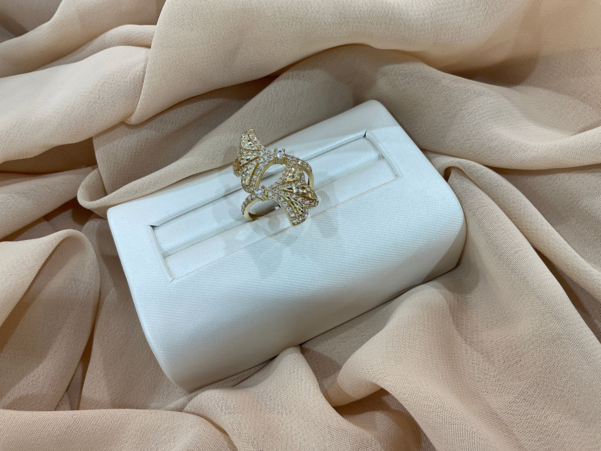 14k Gold Tulip w/CZ #7.5