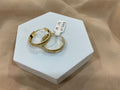 14k Gold .5” Heart Engraved Hoop Earrings