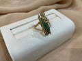 14k Gold St.Jude w/green CZ #7
