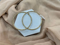 14k Gold 1.5in Diamond Cut Hoop Earrings