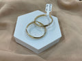 14k Gold 1in Diamond Cut Hoop Earrings