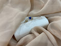 10k Gold CZ Royal Blue Sapphire Ring