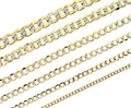 14KT Gold Bracelet Solid Curb Pave 5mm