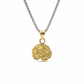 14KT Gold Charm Mini Rose with Plain Bell