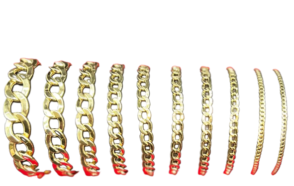 14KT Gold Bracelet Solid Curb 4mm