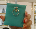 14KT Gold Tiny Heart in a Circle Pendant