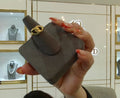 18k YG Double Cir .08cctw Dia Ring