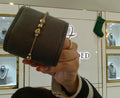 14KT Gold Tri Color Bead Bracelet 8"