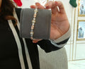 14KT Gold Tri Color Heart & Flowers Bracelet